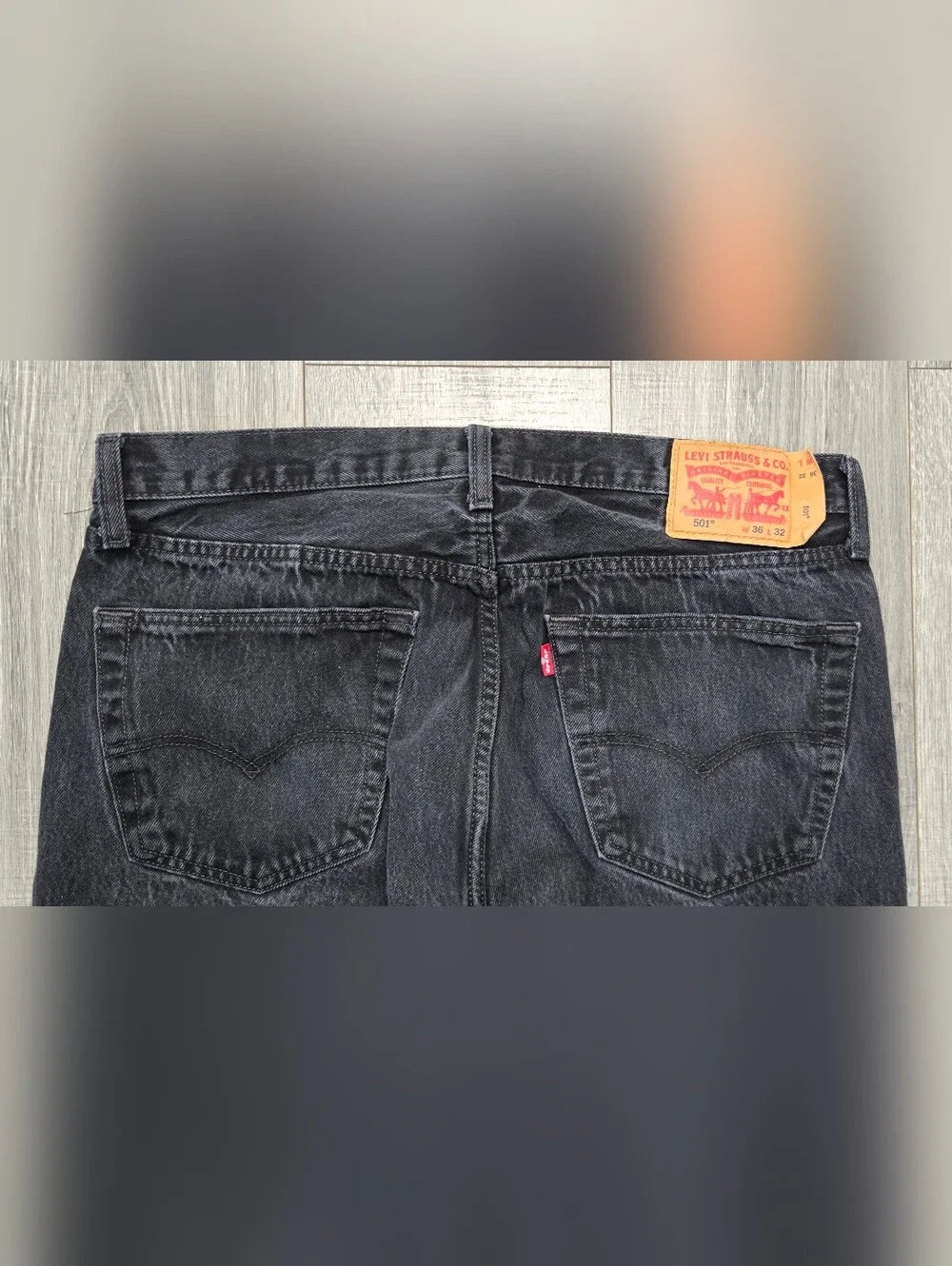 Levi’s 501 Original Fit Jeans Men’s W36 L32 Black Button Fly Straight Leg.